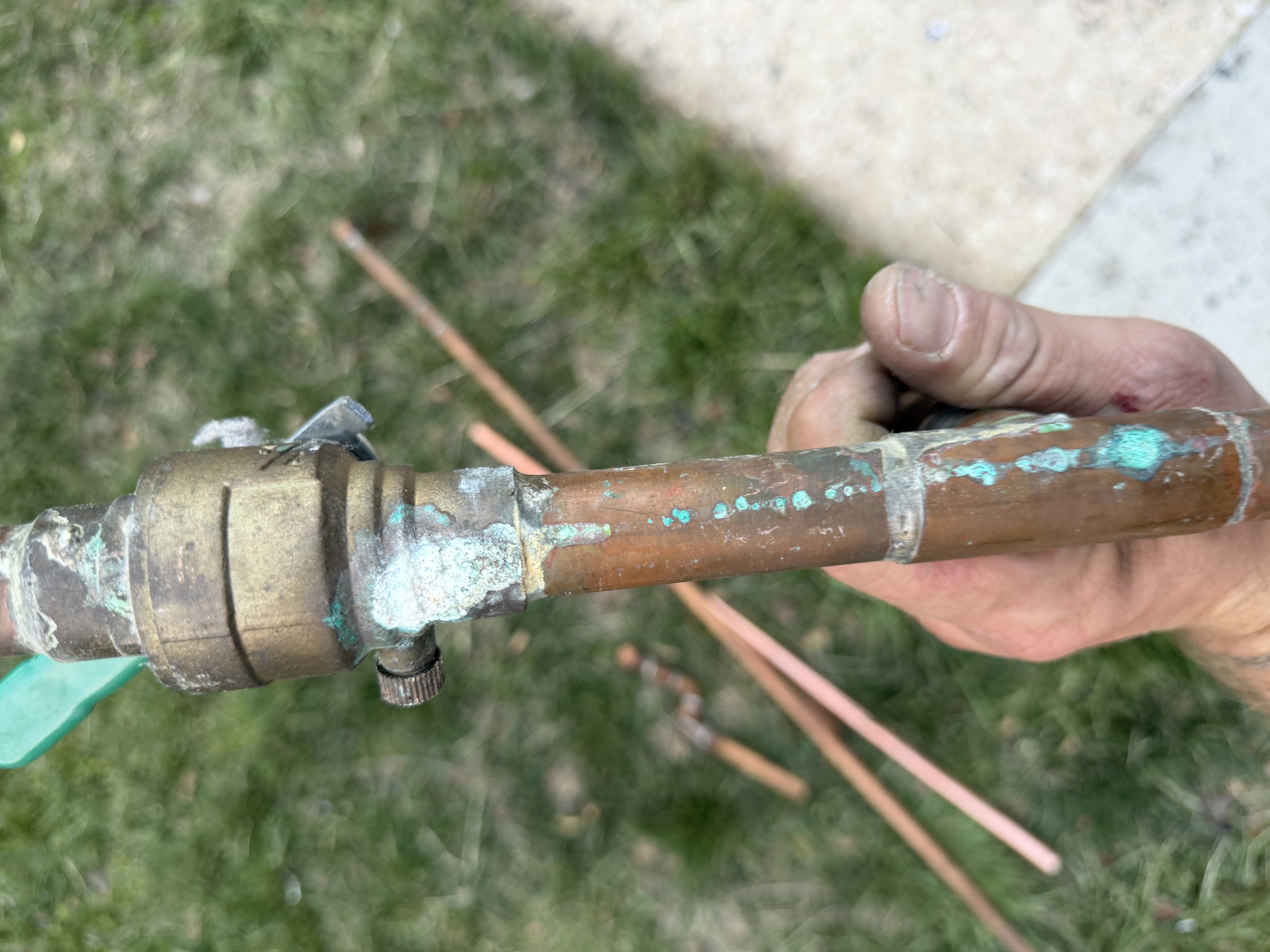 Heavily corroded full port ball valve removed from existing installation