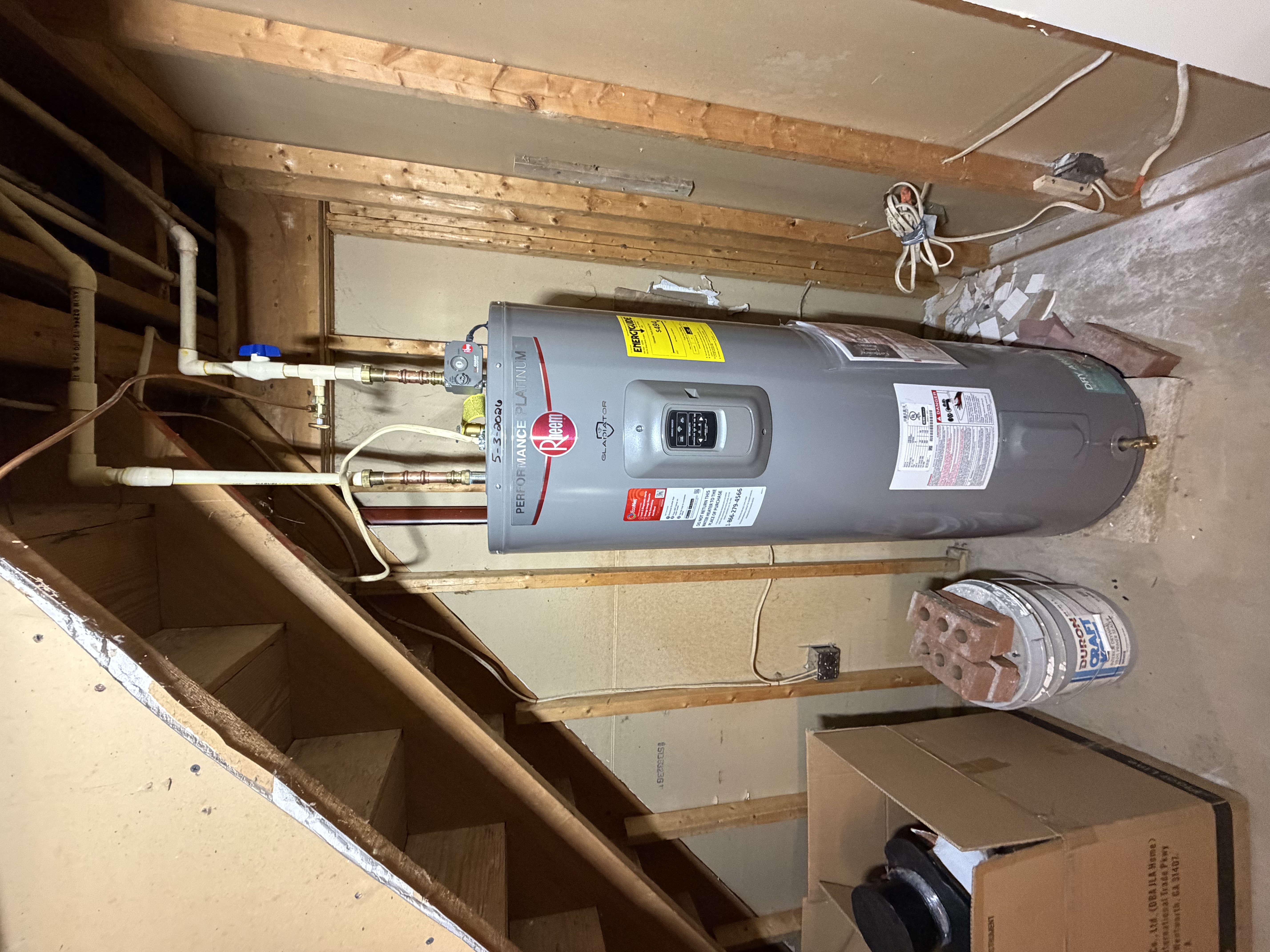 New Rheem Performance Platinum Gladiator installed